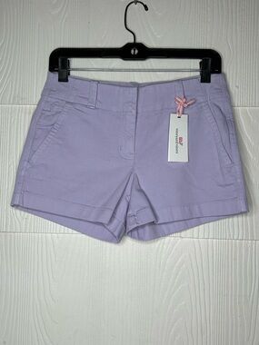Vineyard Vines Lilac High-Rise Cotton Blend Shorts